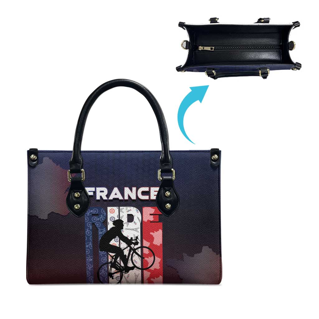 France Cycling Leather Bag Ride With Cyclist - Wonder Print Shop