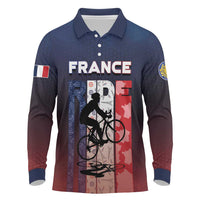 Personalized France Cycling Long Sleeve Polo Shirt Ride With Cyclist - Wonder Print Shop