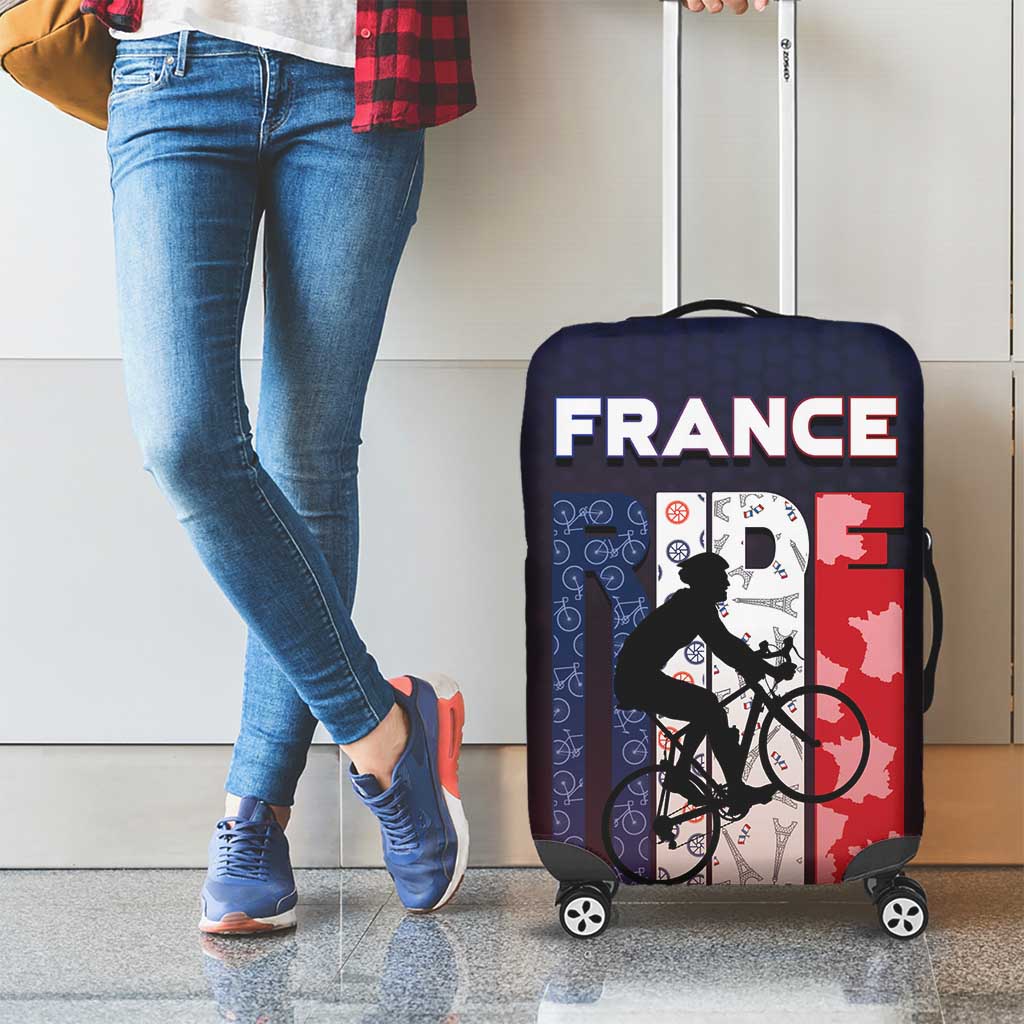 France Cycling Luggage Cover Ride With Cyclist - Wonder Print Shop