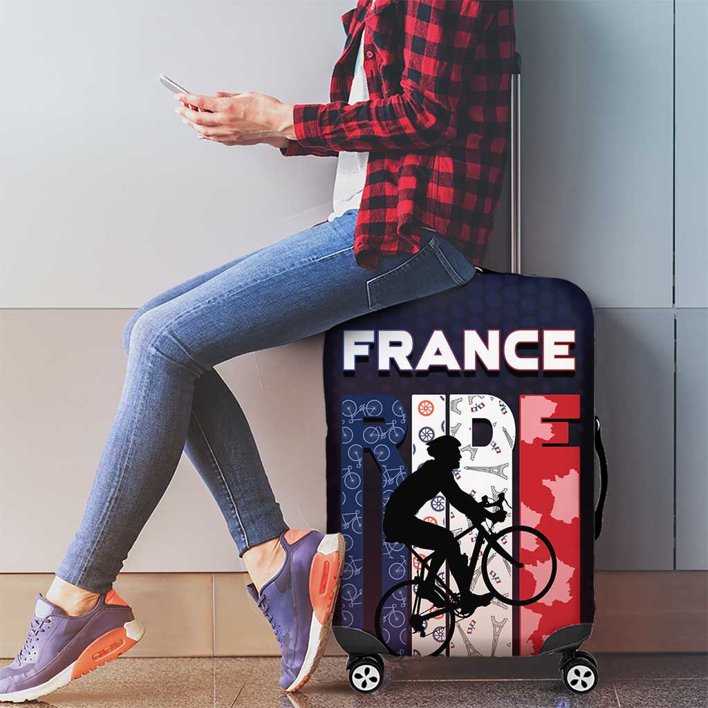 France Cycling Luggage Cover Ride With Cyclist - Wonder Print Shop