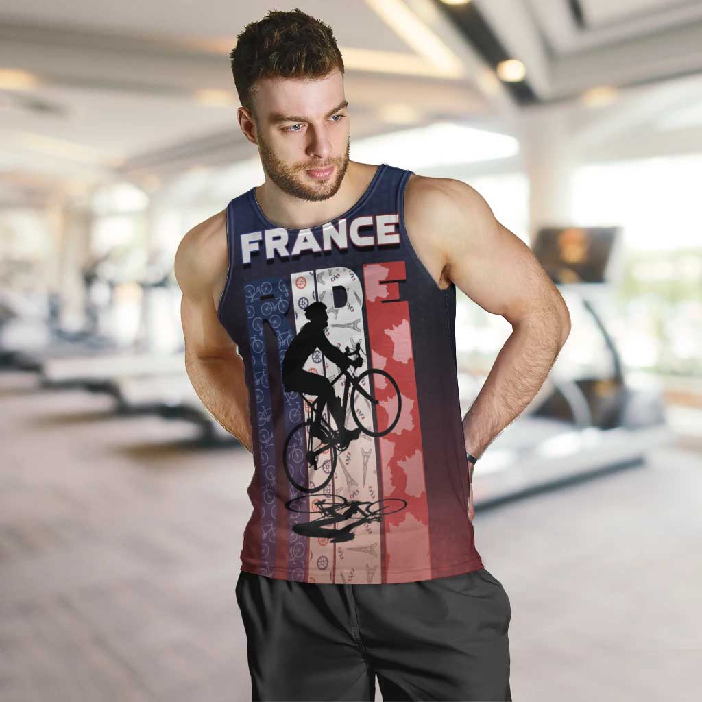 Personalized France Cycling Men Tank Top Ride With Cyclist - Wonder Print Shop