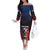 Personalized France Cycling Off The Shoulder Long Sleeve Dress Ride With Cyclist - Wonder Print Shop