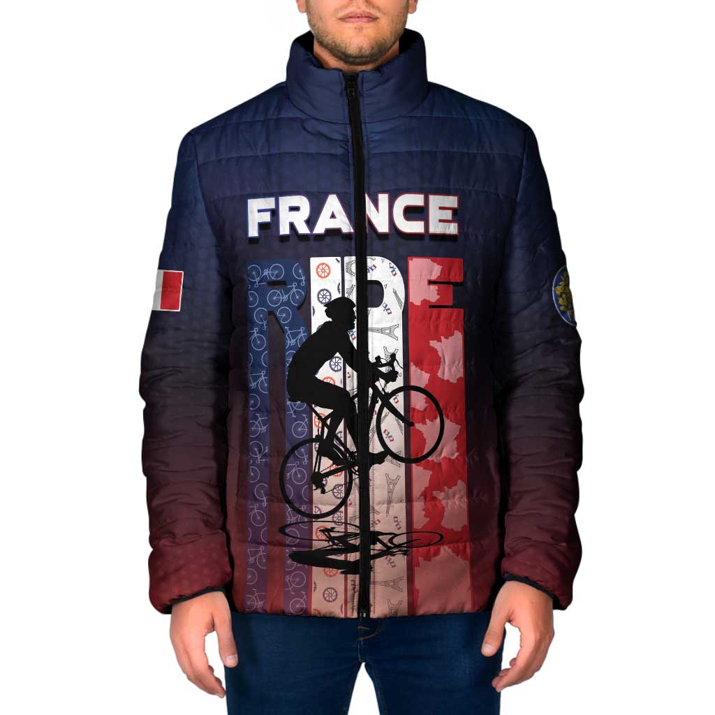 Personalized France Cycling Padded Jacket Ride With Cyclist - Wonder Print Shop