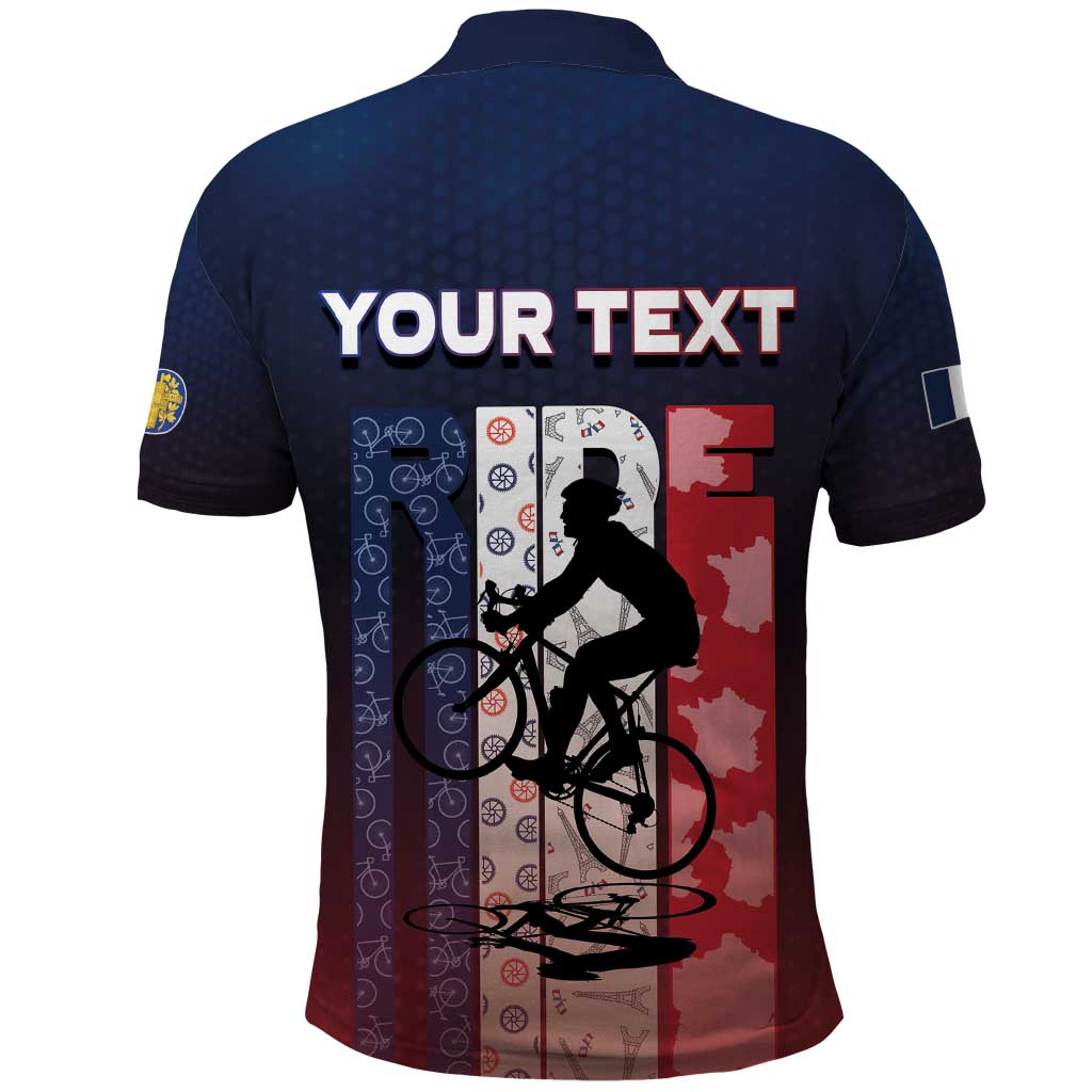 Personalized France Cycling Polo Shirt Ride With Cyclist - Wonder Print Shop