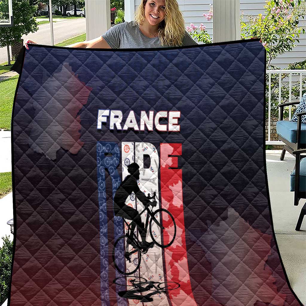 France Cycling Quilt Ride With Cyclist - Wonder Print Shop