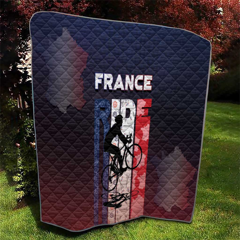 France Cycling Quilt Ride With Cyclist - Wonder Print Shop