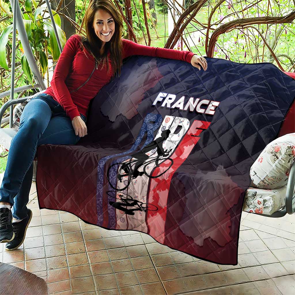 France Cycling Quilt Ride With Cyclist - Wonder Print Shop