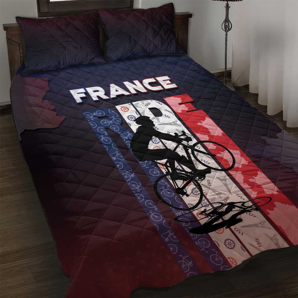 France Cycling Quilt Bed Set Ride With Cyclist - Wonder Print Shop