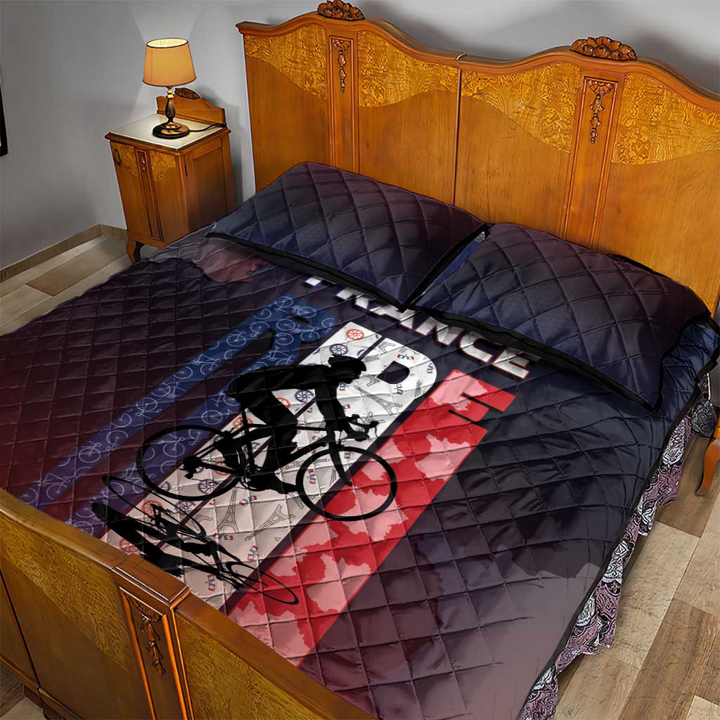 France Cycling Quilt Bed Set Ride With Cyclist - Wonder Print Shop
