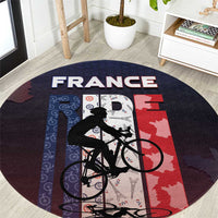 France Cycling Round Carpet Ride With Cyclist - Wonder Print Shop