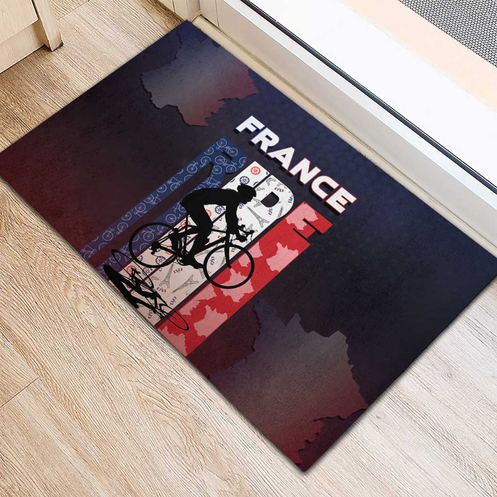 France Cycling Rubber Doormat Ride With Cyclist - Wonder Print Shop