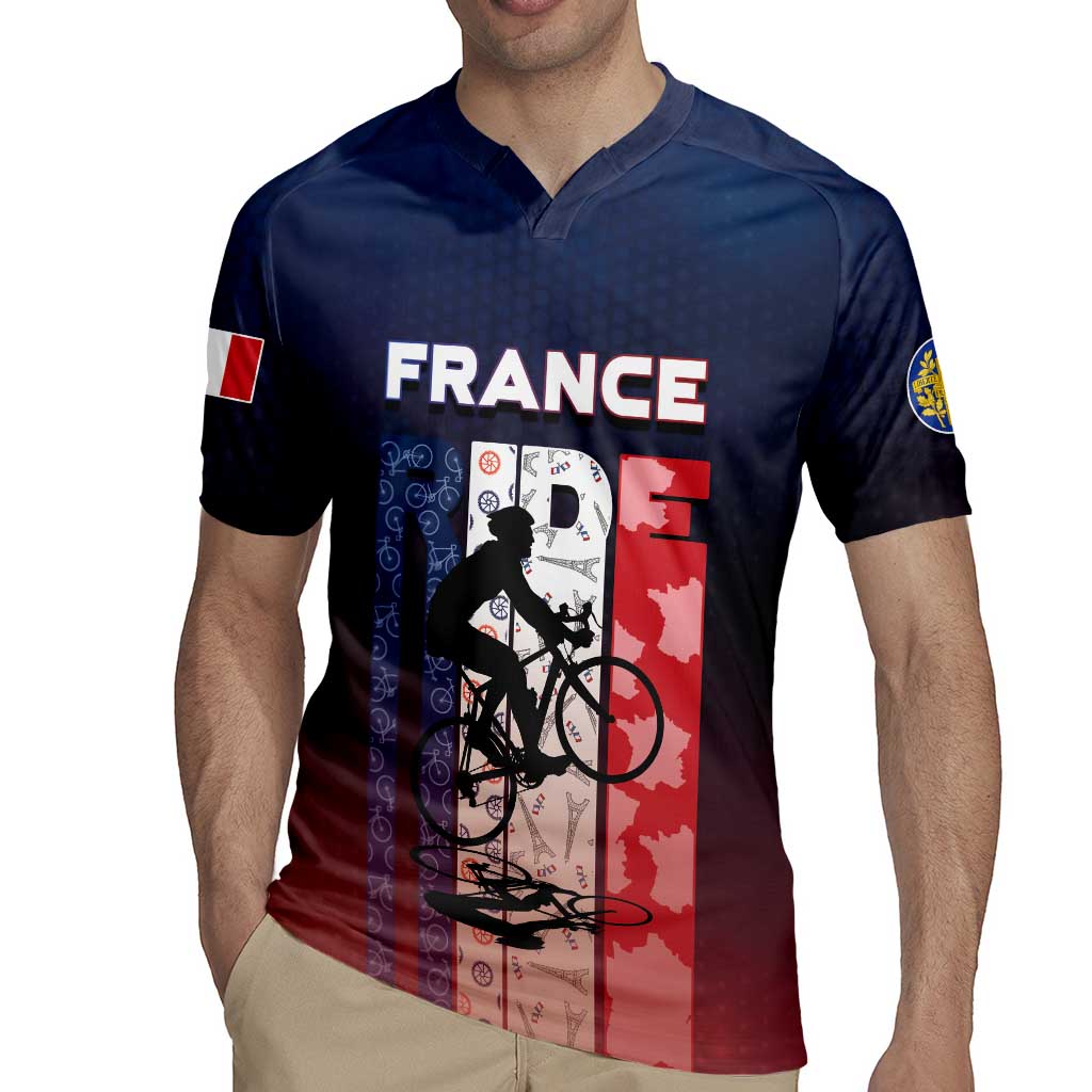 Personalized France Cycling Rugby Jersey Ride With Cyclist - Wonder Print Shop