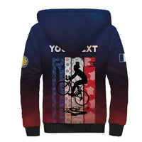 Personalized France Cycling Sherpa Hoodie Ride With Cyclist - Wonder Print Shop