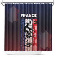 France Cycling Shower Curtain Ride With Cyclist - Wonder Print Shop