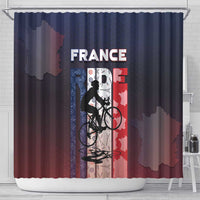 France Cycling Shower Curtain Ride With Cyclist - Wonder Print Shop