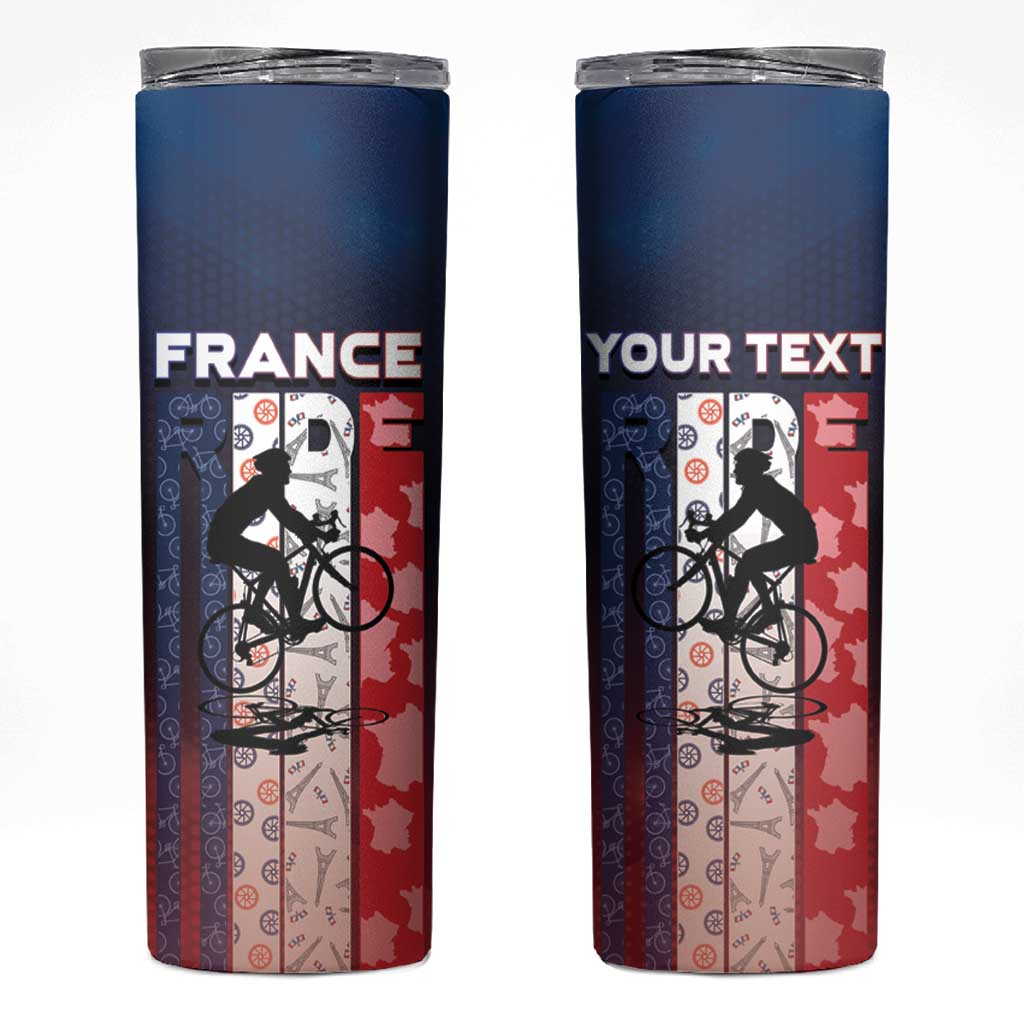 Personalized France Cycling Skinny Tumbler Ride With Cyclist - Wonder Print Shop