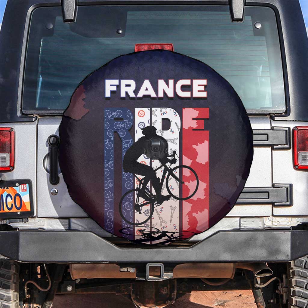 France Cycling Spare Tire Cover Ride With Cyclist - Wonder Print Shop