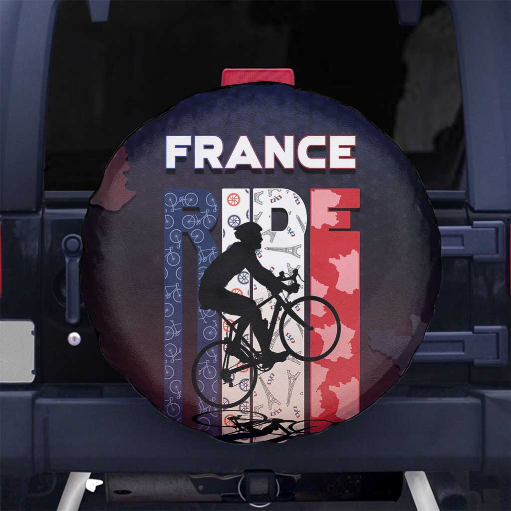 France Cycling Spare Tire Cover Ride With Cyclist - Wonder Print Shop