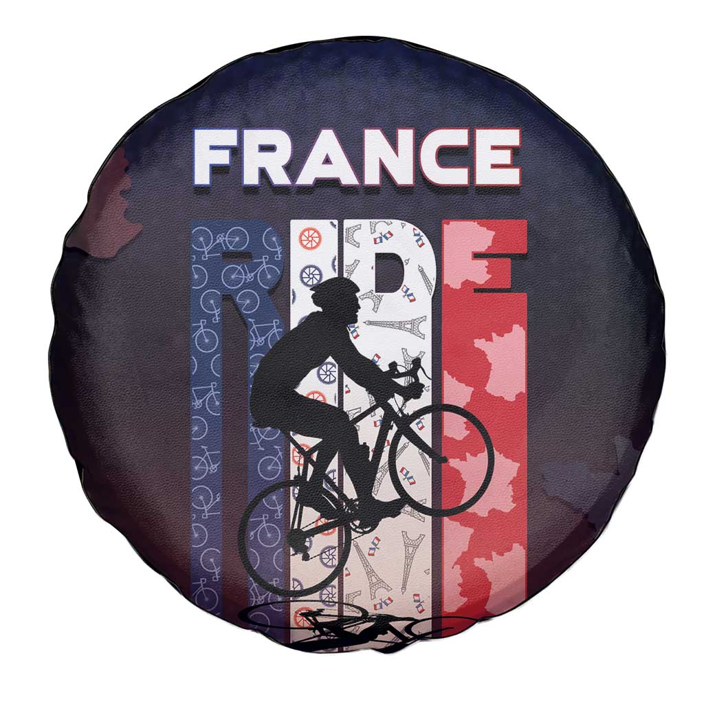 France Cycling Spare Tire Cover Ride With Cyclist - Wonder Print Shop