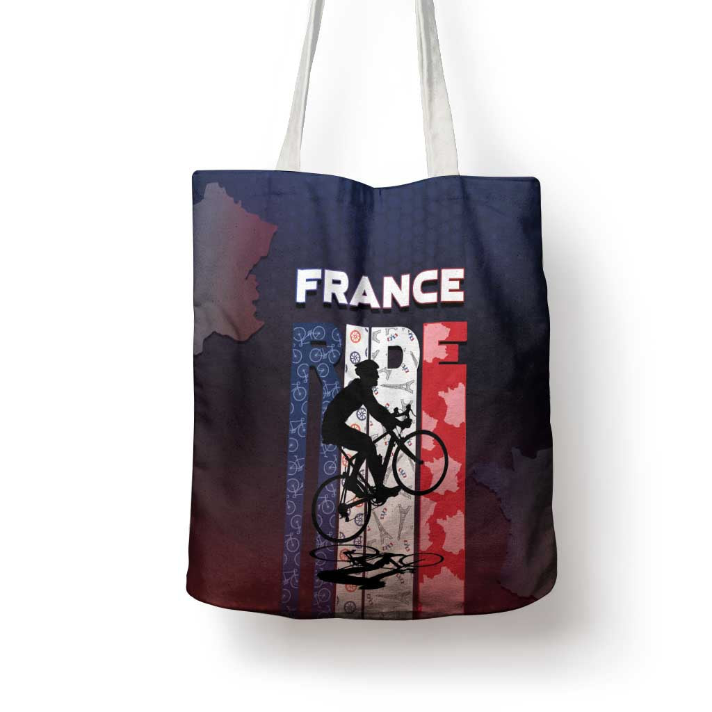 France Cycling Tote Bag Ride With Cyclist - Wonder Print Shop