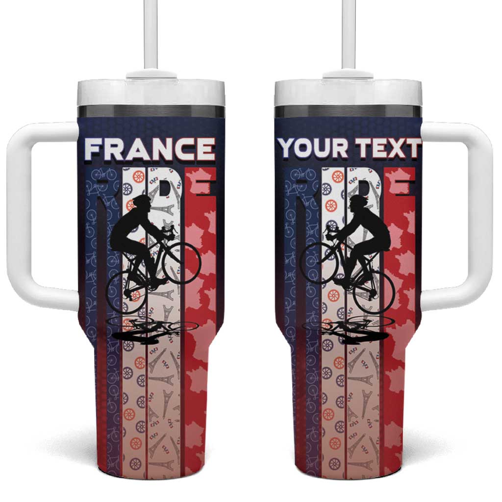 Personalized France Cycling Tumbler With Handle Ride With Cyclist - Wonder Print Shop