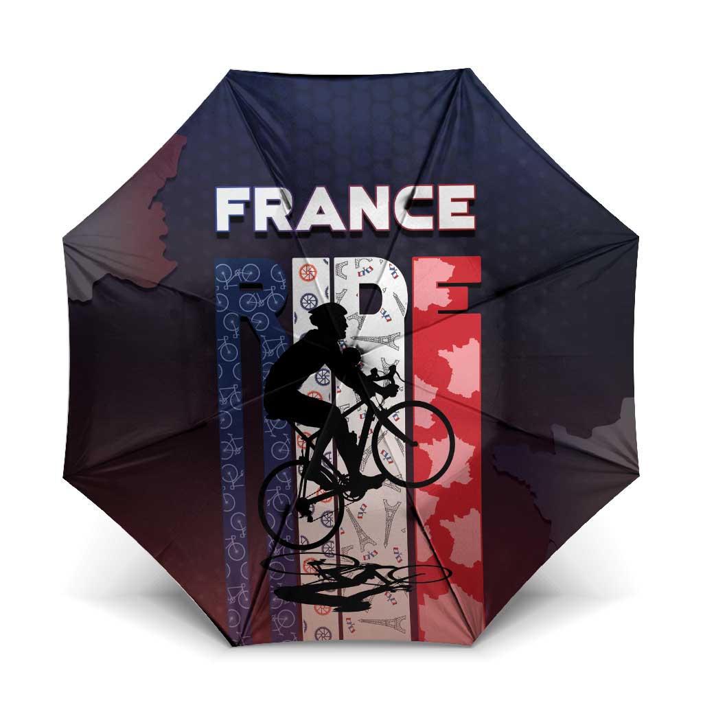 France Cycling Umbrella Ride With Cyclist - Wonder Print Shop