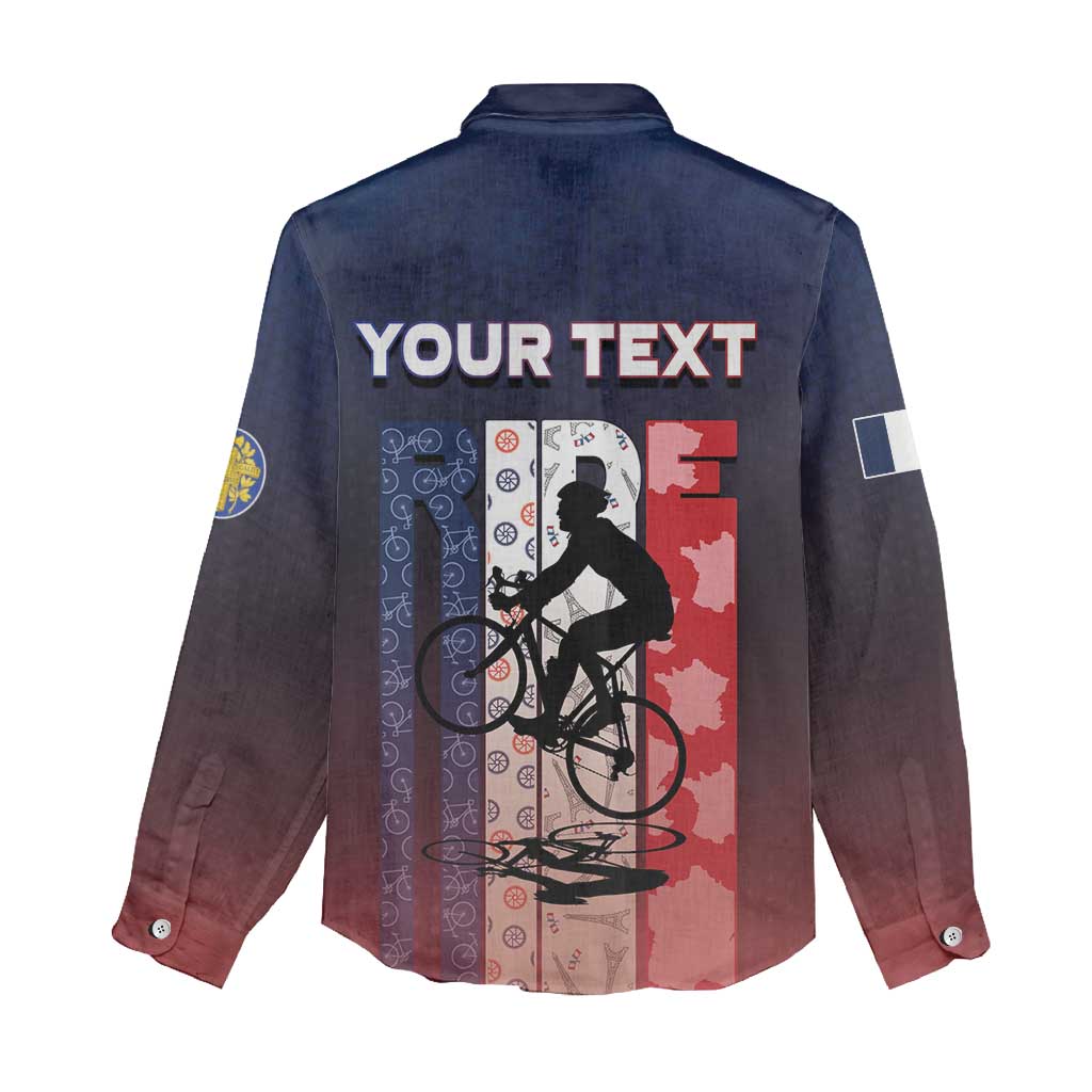 Personalized France Cycling Women Casual Shirt Ride With Cyclist - Wonder Print Shop