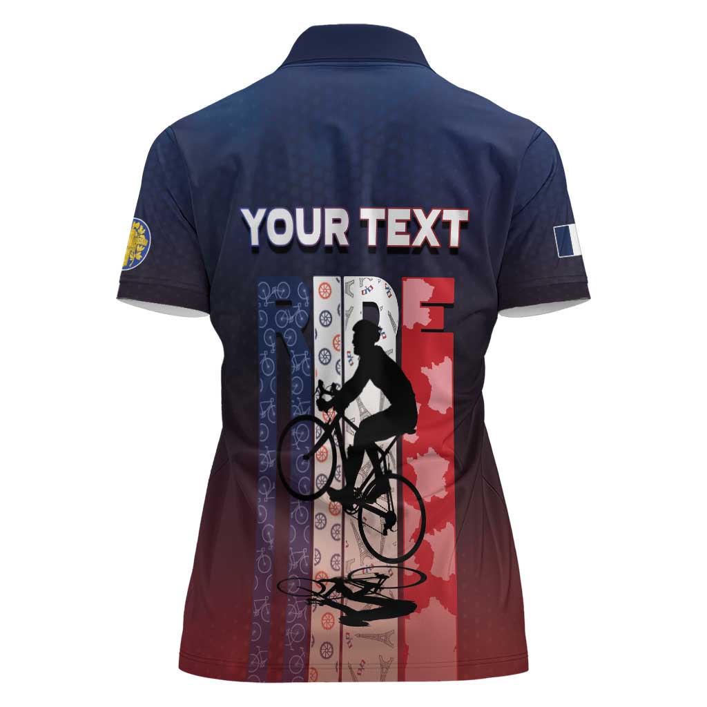 Personalized France Cycling Women Polo Shirt Ride With Cyclist - Wonder Print Shop