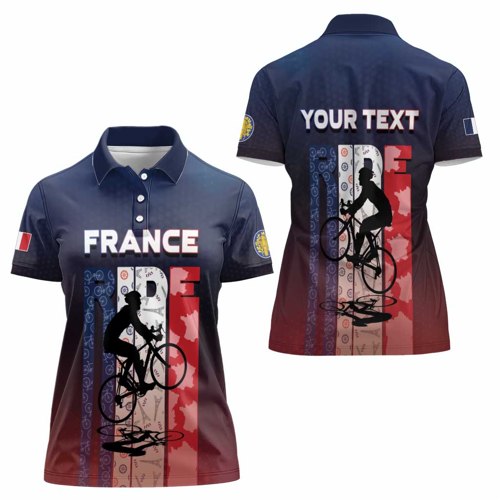 Personalized France Cycling Women Polo Shirt Ride With Cyclist - Wonder Print Shop