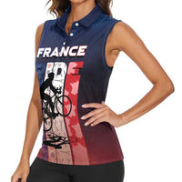 Personalized France Cycling Women Sleeveless Polo Shirt Ride With Cyclist - Wonder Print Shop