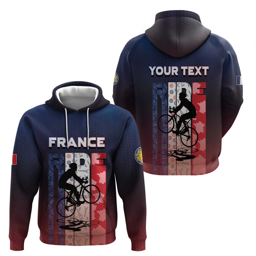 Personalized France Cycling Zip Hoodie Ride With Cyclist - Wonder Print Shop