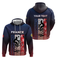 Personalized France Cycling Zip Hoodie Ride With Cyclist - Wonder Print Shop