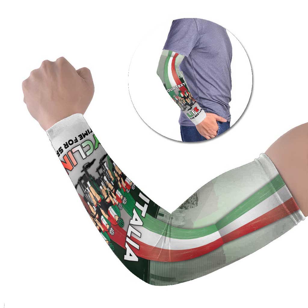 Personalized Italy Cycling Arm Sleeves Life In The Bike Lane - Wonder Print Shop