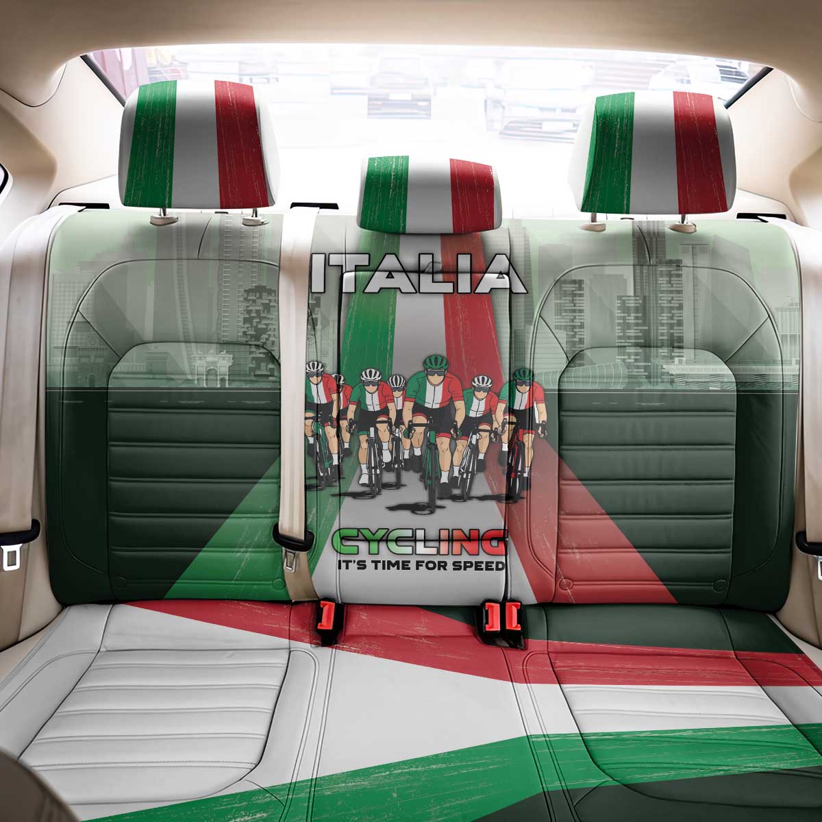 Italy Cycling Back Car Seat Cover Life In The Bike Lane - Wonder Print Shop
