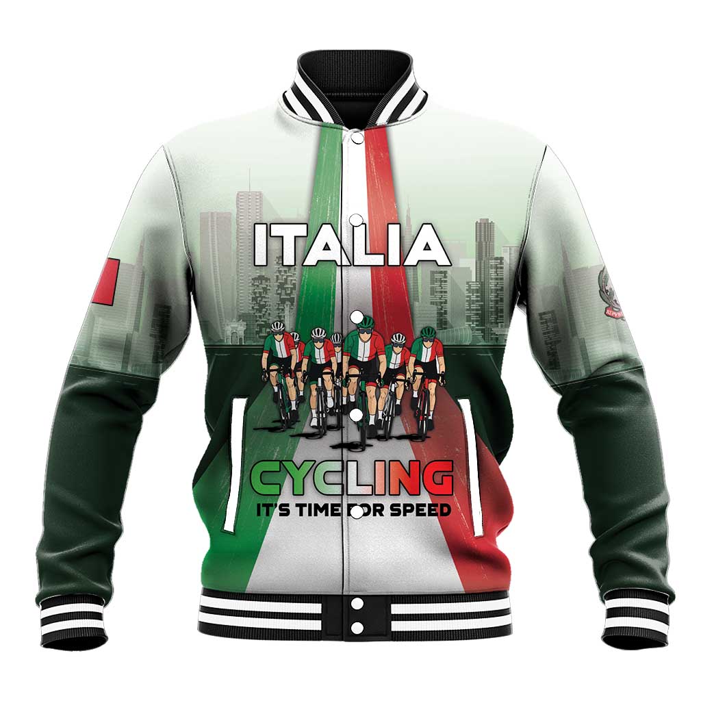 Personalized Italy Cycling Baseball Jacket Life In The Bike Lane - Wonder Print Shop