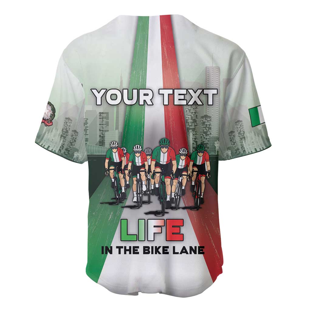 Personalized Italy Cycling Baseball Jersey Life In The Bike Lane - Wonder Print Shop