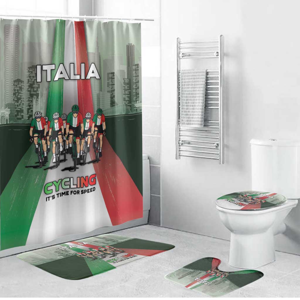 Italy Cycling Bathroom Set Life In The Bike Lane - Wonder Print Shop