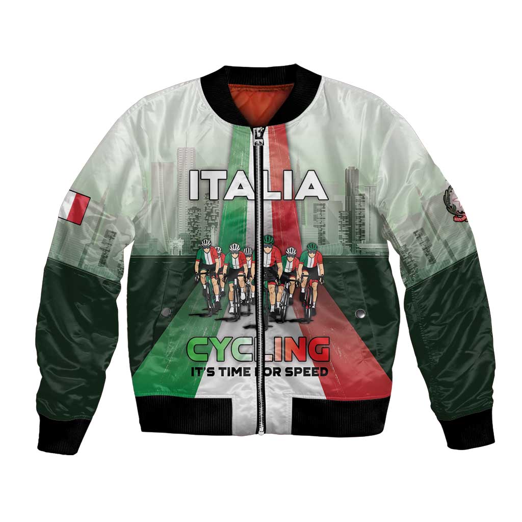 Personalized Italy Cycling Bomber Jacket Life In The Bike Lane - Wonder Print Shop