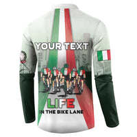 Personalized Italy Cycling Button Sweatshirt Life In The Bike Lane - Wonder Print Shop