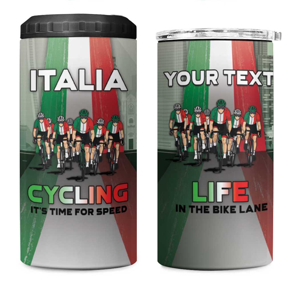 Personalized Italy Cycling 4 in 1 Can Cooler Tumbler Life In The Bike Lane - Wonder Print Shop