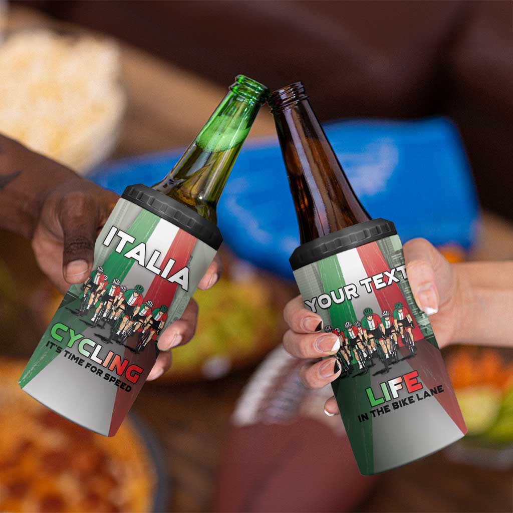 Personalized Italy Cycling 4 in 1 Can Cooler Tumbler Life In The Bike Lane - Wonder Print Shop