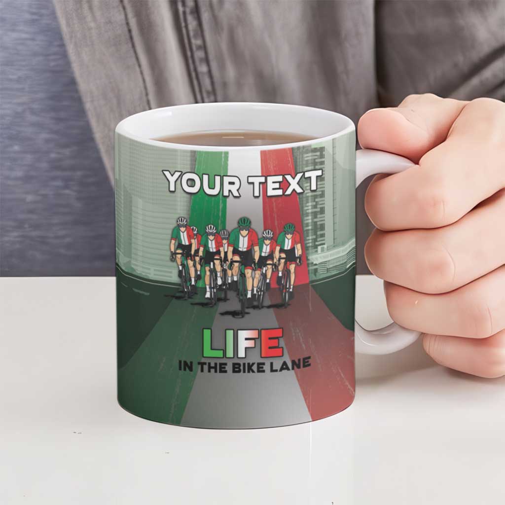 Italy Cycling Ceramic Mug Life In The Bike Lane - Wonder Print Shop