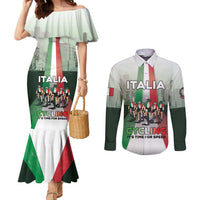Personalized Italy Cycling Couples Matching Mermaid Dress and Long Sleeve Button Shirt Life In The Bike Lane - Wonder Print Shop