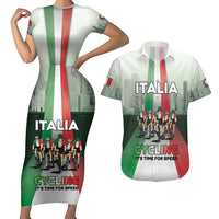 Personalized Italy Cycling Couples Matching Short Sleeve Bodycon Dress and Hawaiian Shirt Life In The Bike Lane - Wonder Print Shop