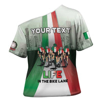 Personalized Italy Cycling Cross Shoulder Shirt Life In The Bike Lane - Wonder Print Shop