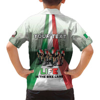 Personalized Italy Cycling Family Matching Long Sleeve Bodycon Dress and Hawaiian Shirt Life In The Bike Lane - Wonder Print Shop
