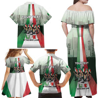 Personalized Italy Cycling Family Matching Off Shoulder Maxi Dress and Hawaiian Shirt Life In The Bike Lane - Wonder Print Shop