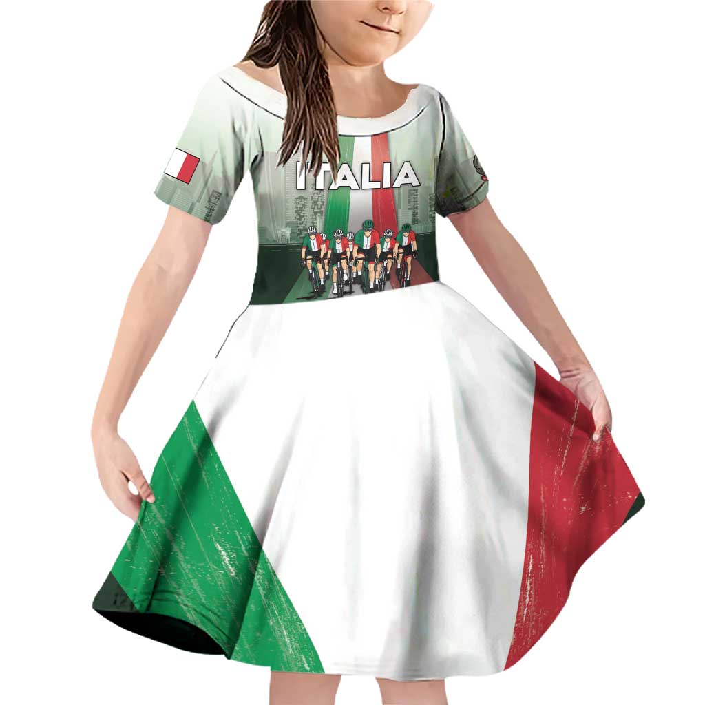 Personalized Italy Cycling Family Matching Off Shoulder Short Dress and Hawaiian Shirt Life In The Bike Lane - Wonder Print Shop