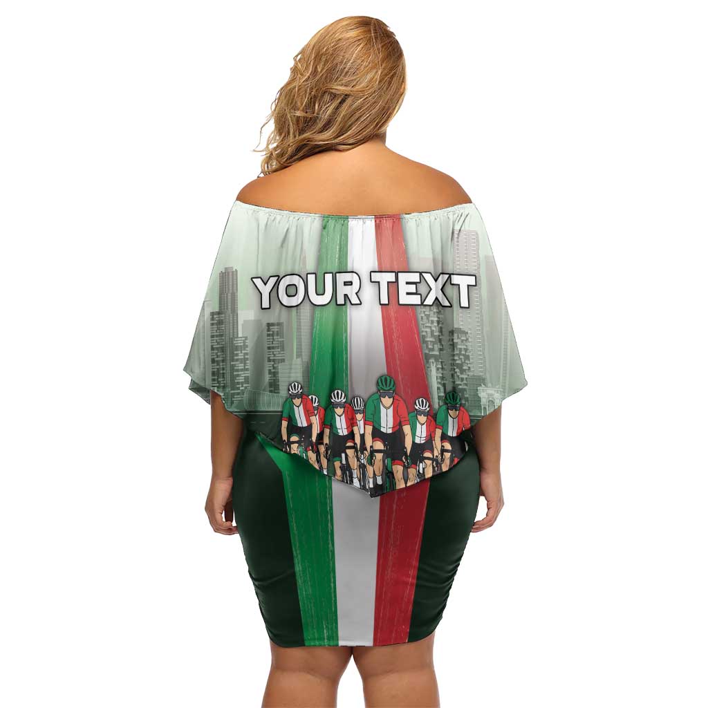 Personalized Italy Cycling Family Matching Off Shoulder Short Dress and Hawaiian Shirt Life In The Bike Lane - Wonder Print Shop