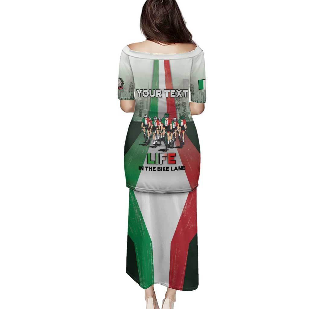 Personalized Italy Cycling Family Matching Puletasi and Hawaiian Shirt Life In The Bike Lane - Wonder Print Shop